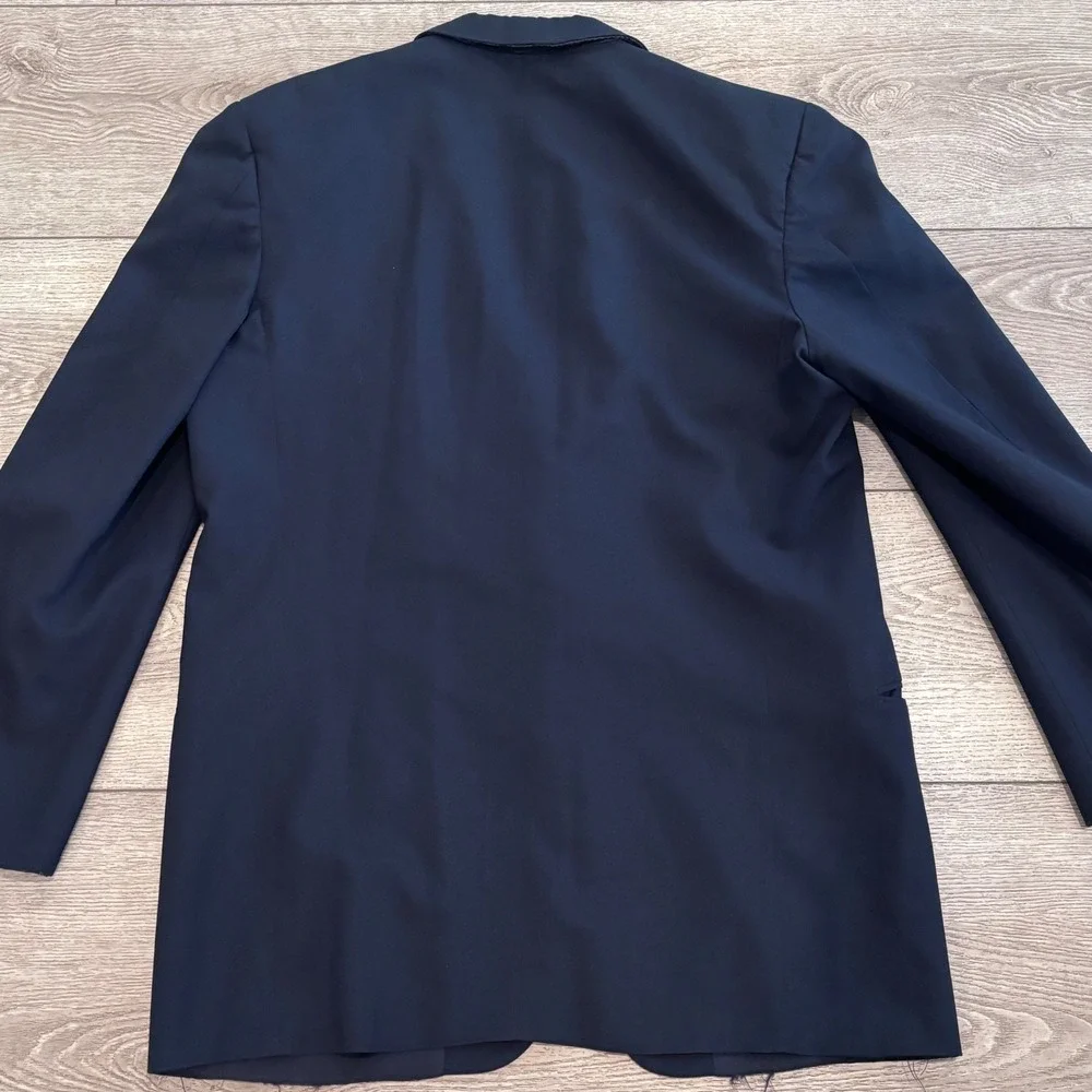 Mani Giorgio Armani‎ Blazer Mens 42R Navy Blue 2 Button Saks Fifth Avenue Italy